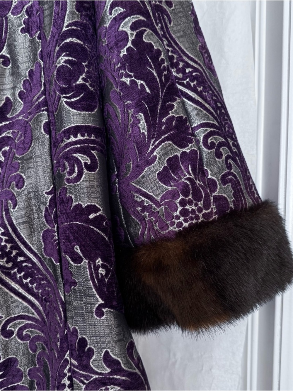 Chasing Unicorns Black Coat with Dark Brown Fur Trim - Picture 7 of 14